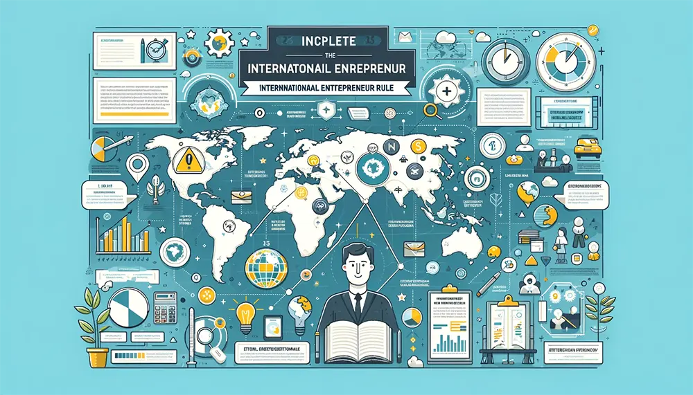 Infographic explaining the International Entrepreneur Rule and its impact on global business