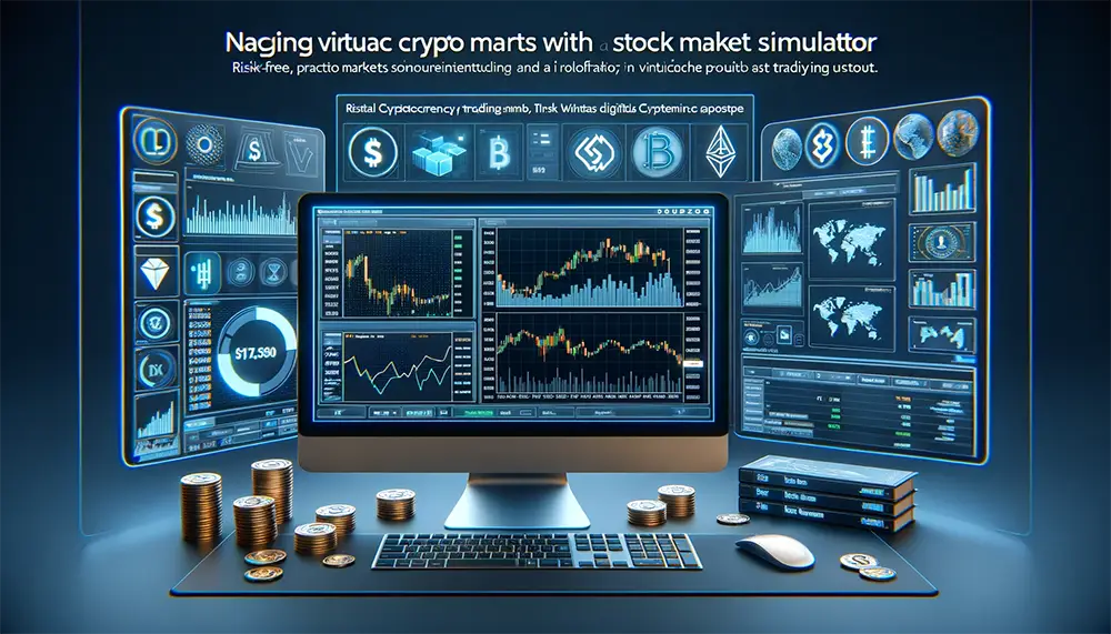 Navigating Virtual Crypto Markets with a Stock Market Simulator
