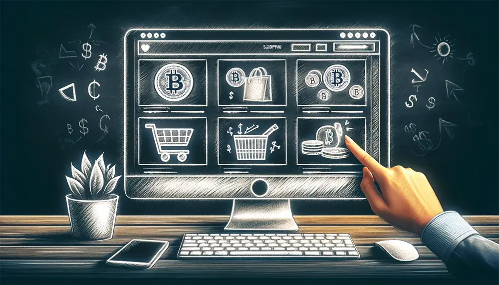 Shopping online with cryptocurrency