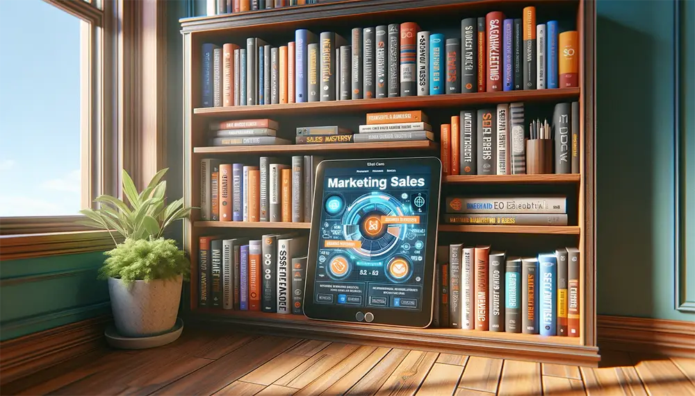 The Library of a Marketing and Sales Expert_ Books and Online Learning